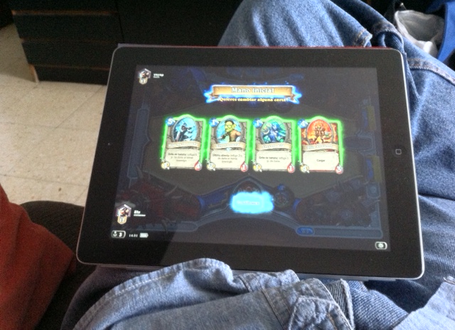Jugando desde el ipad.