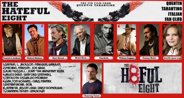 Crying Grumpies - The Heighful eight - Los Ocho Odiosos - Tarantino,- Tim Roth - Samuel L Jackson - Michael Madsen - Ennio Morricone - Sergio Leone